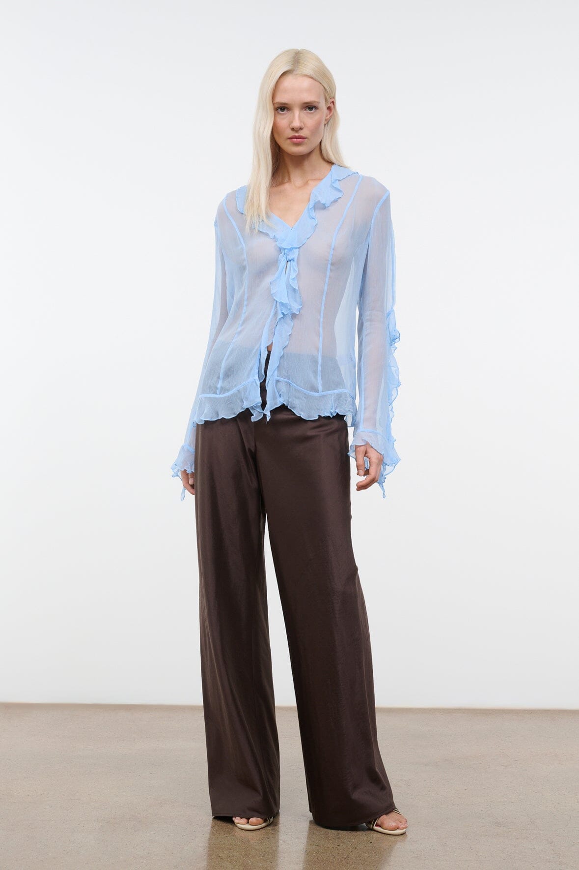 Stroll Silk Dupioni Pant | Earth