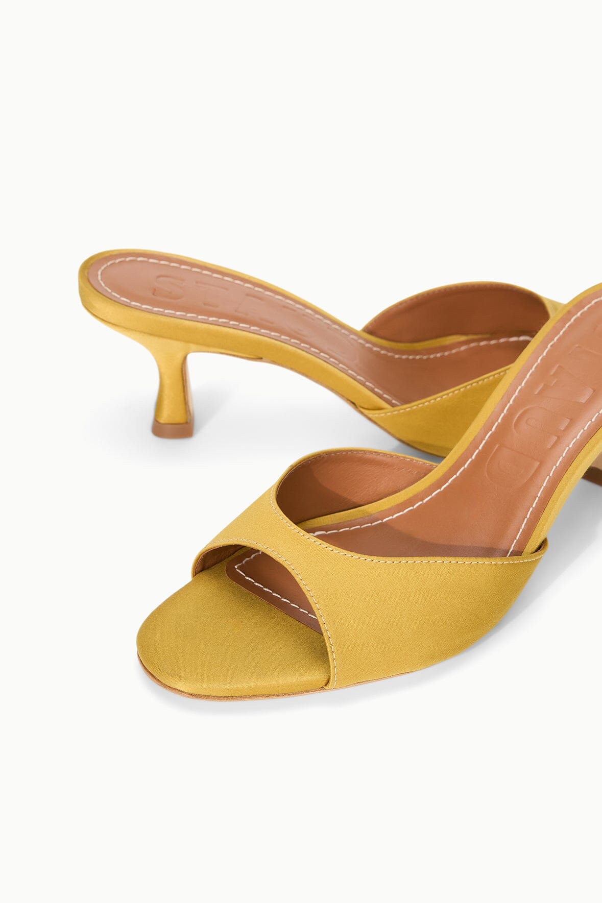 Brigitte Satin Mule | Goldenrod