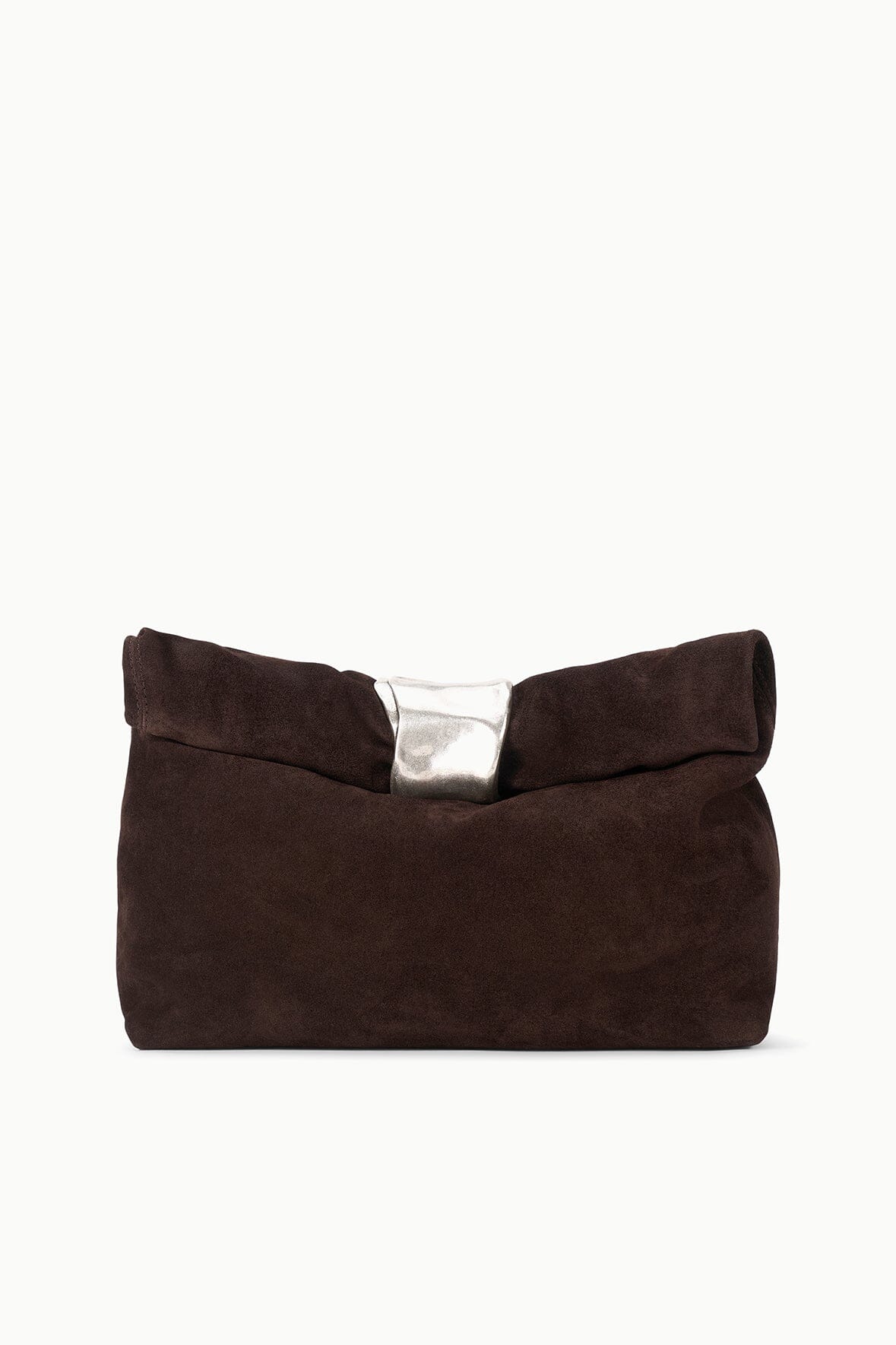 Cuff Clutch | Espresso Suede