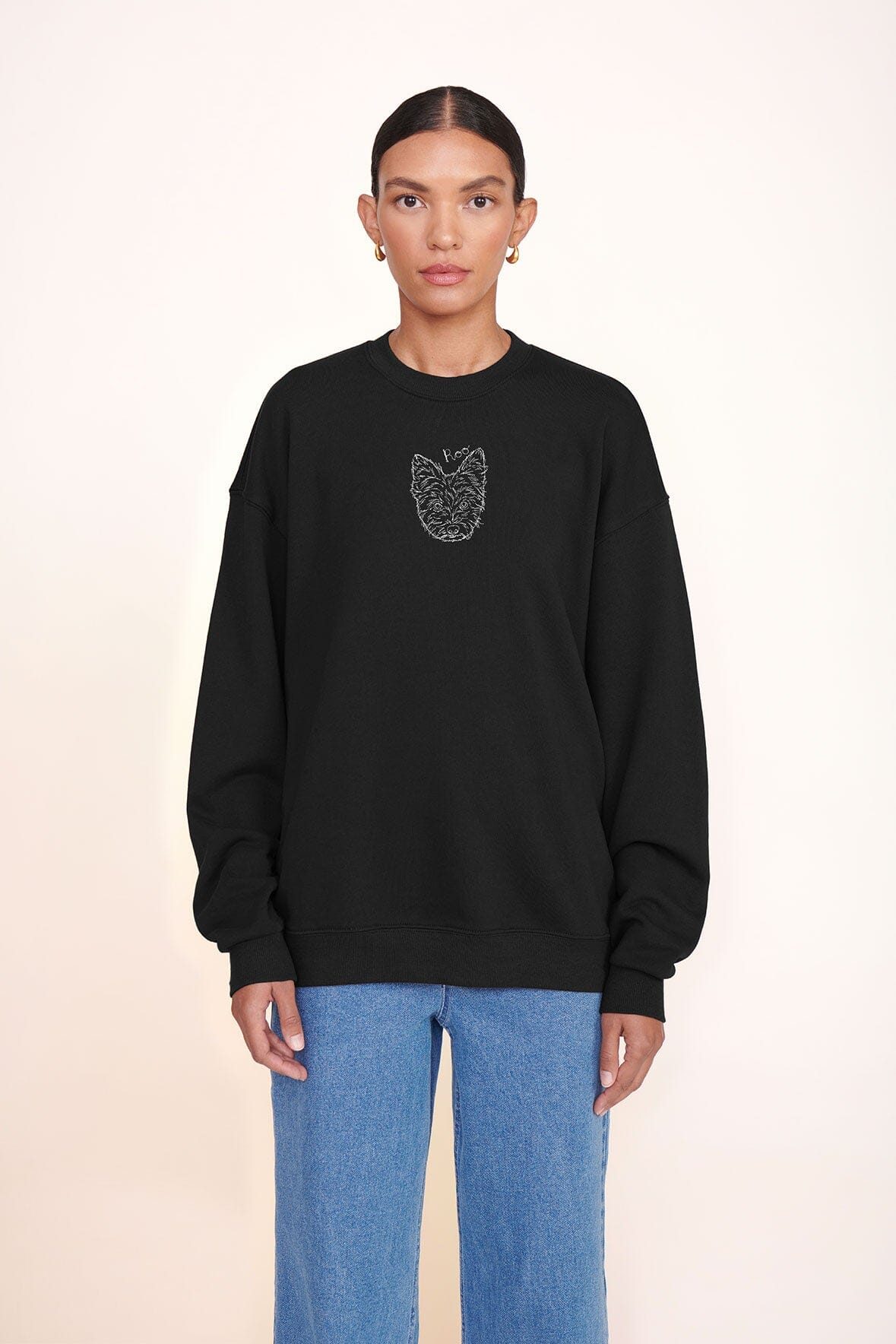 CUSTOM Kmsumu x C.BONZ OVERSIZED SWEATSHIRT | BLACK