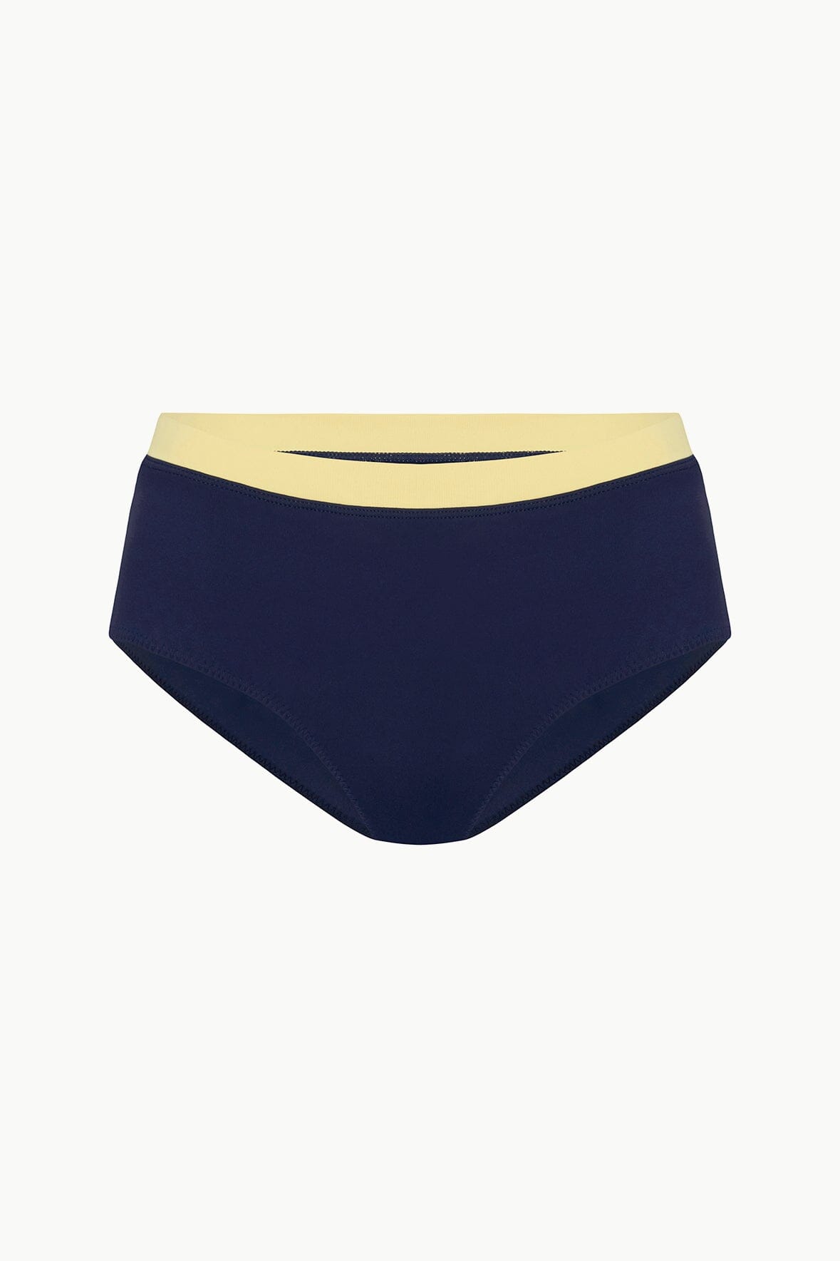 Devon High - Rise Bikini Bottom | Navy Colorblock