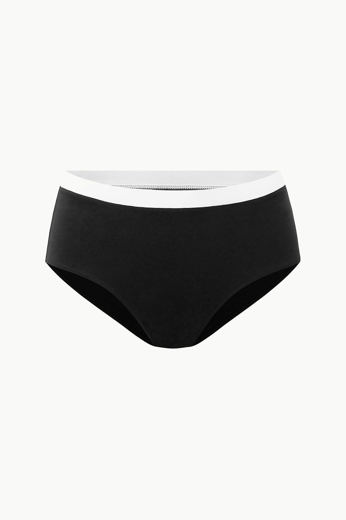 Devon High - Rise Bikini Bottom | Black White