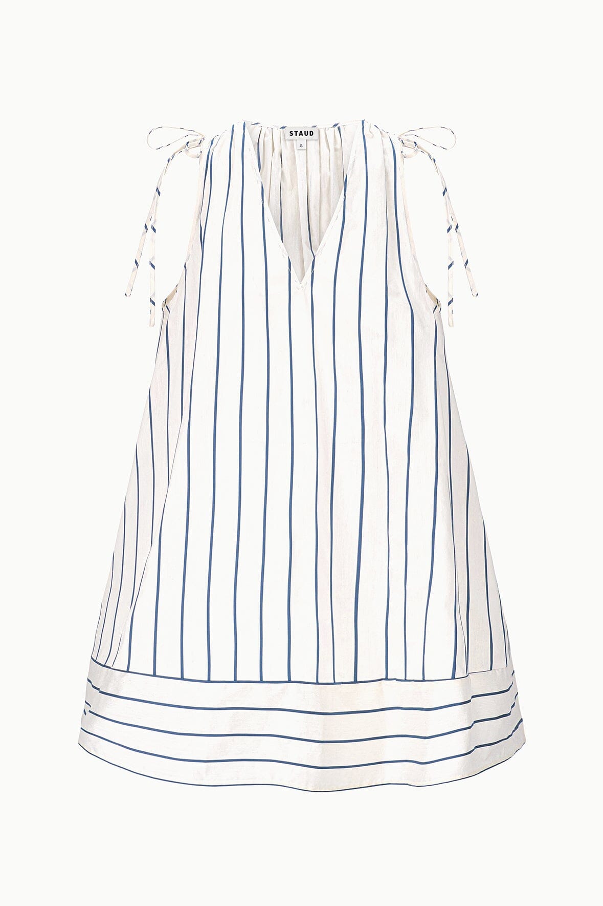 Elena Dress | Ecru Navy Stripe