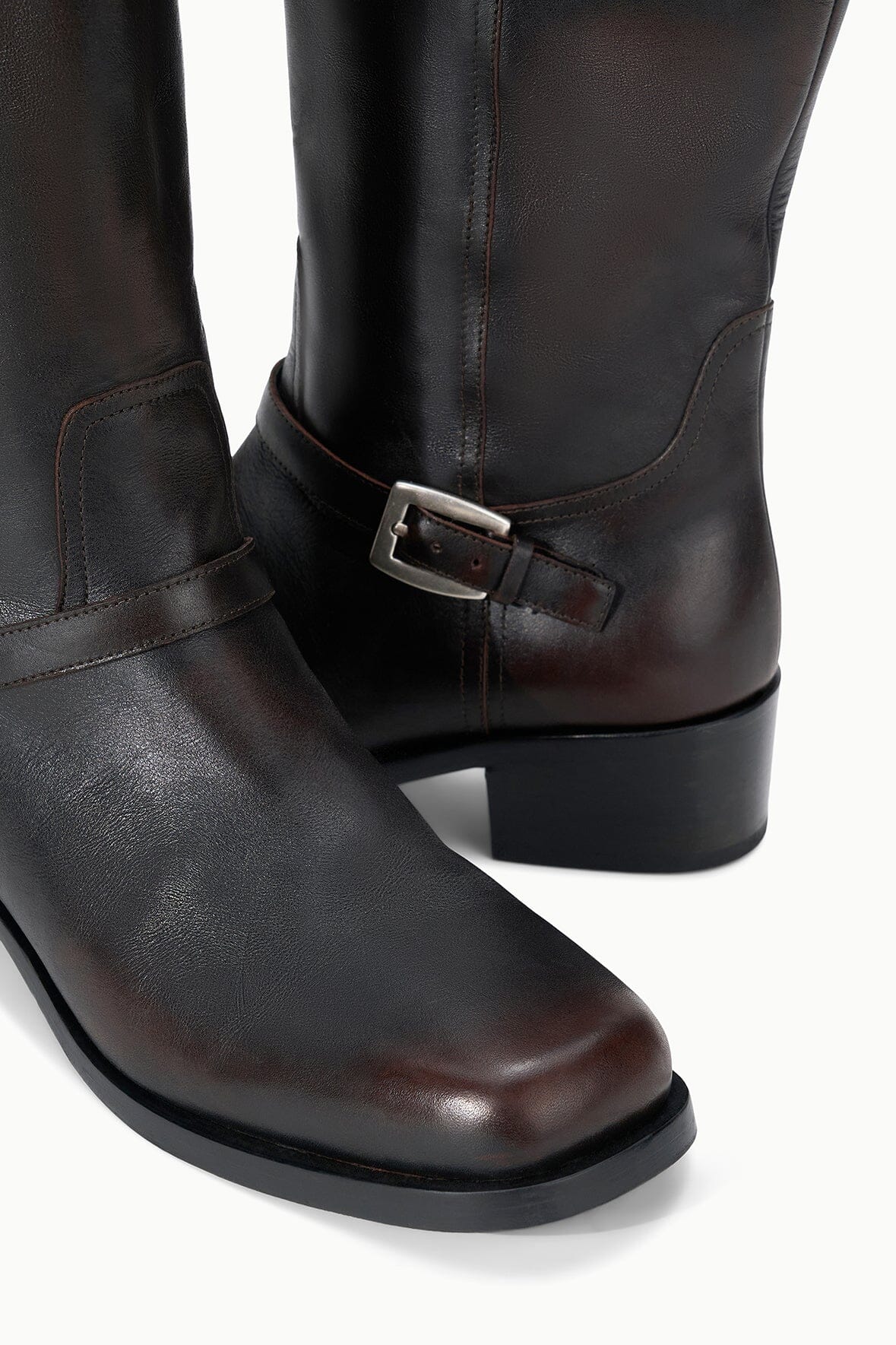 Brooklyn Flat Boot | Espresso Distressed