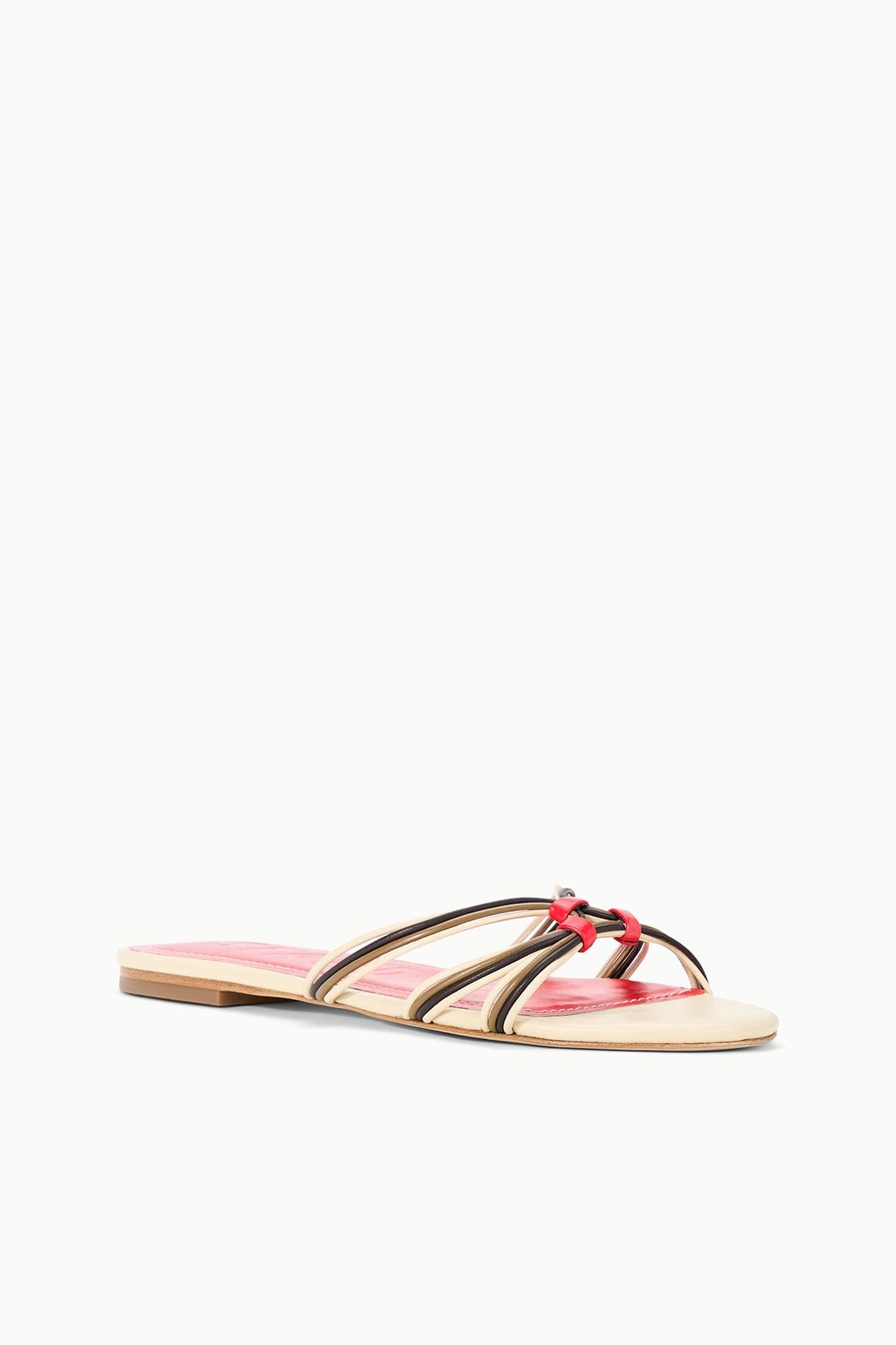 Carrie Sandal | Cream Red Rose