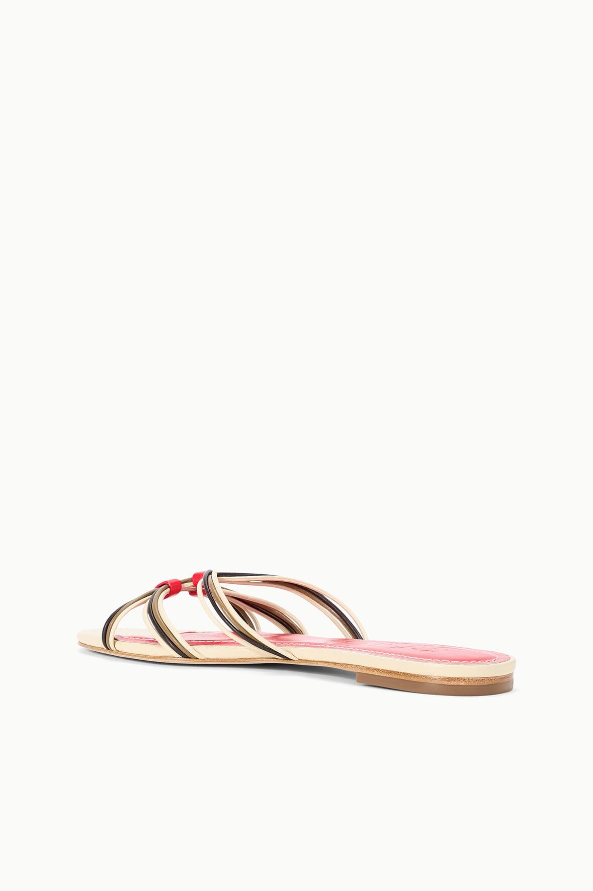 Carrie Sandal | Cream Red Rose