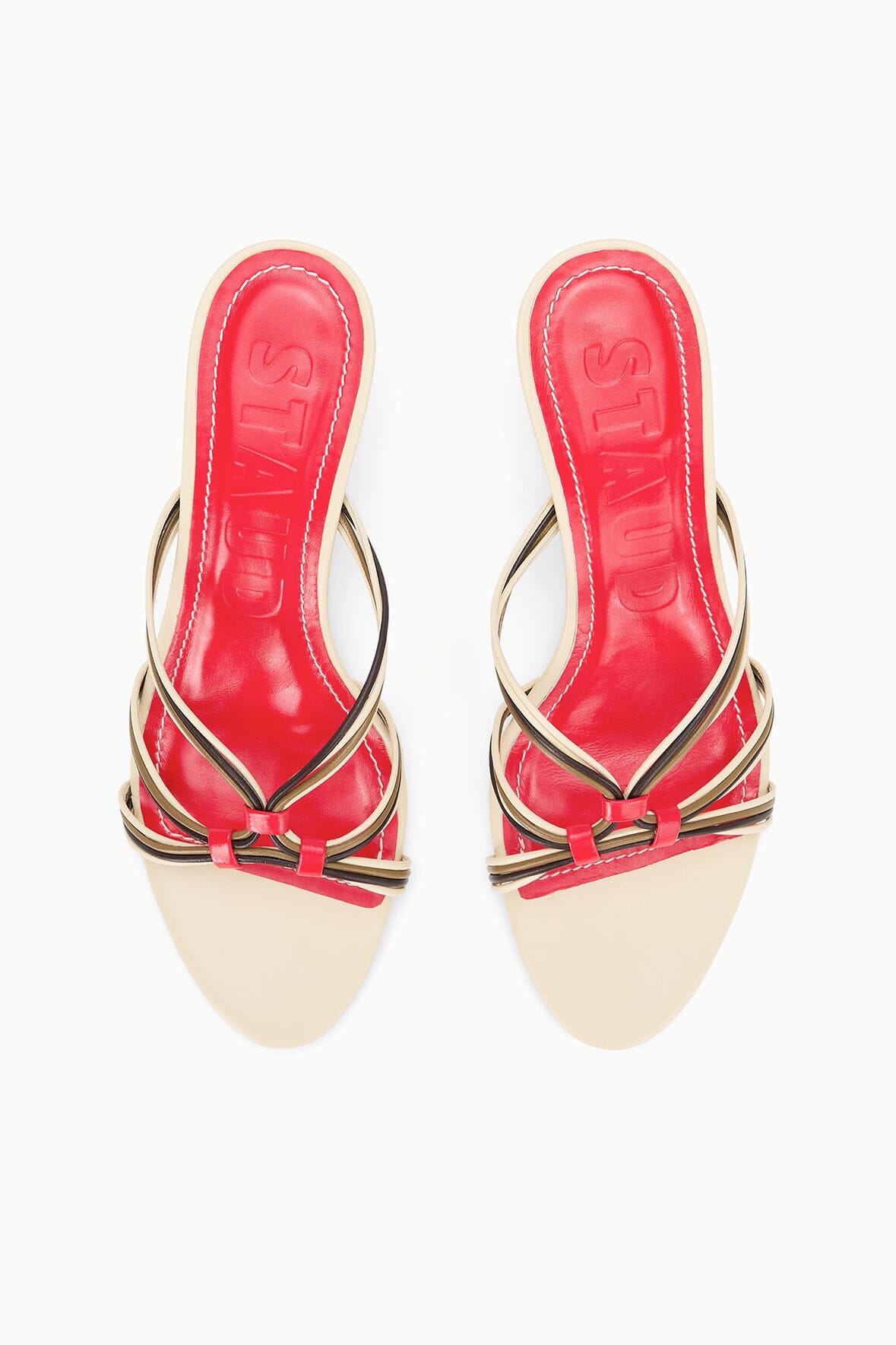 Carrie Mule | Cream Red Rose