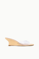 Brigitte Wedge Sandal | Porcini Pvc