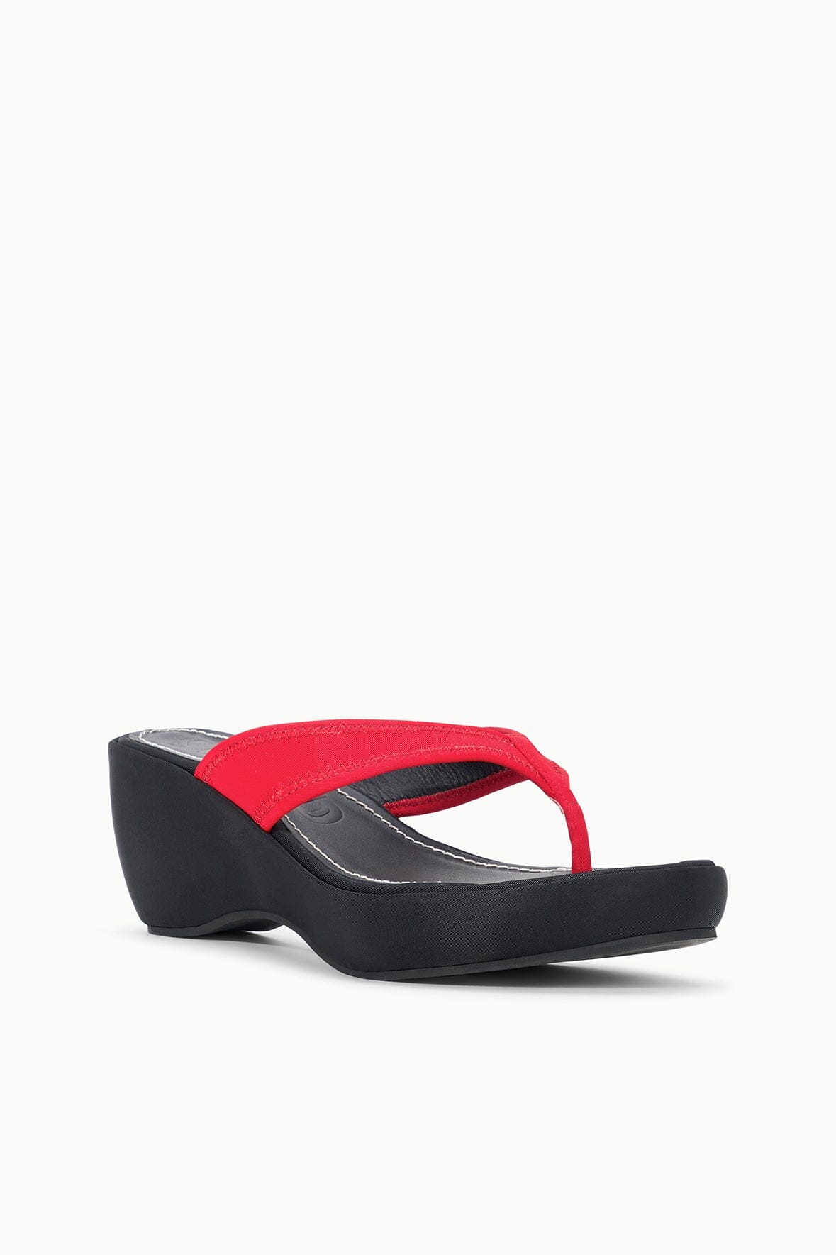 Remy Thong Wedge Sandal | Black Red