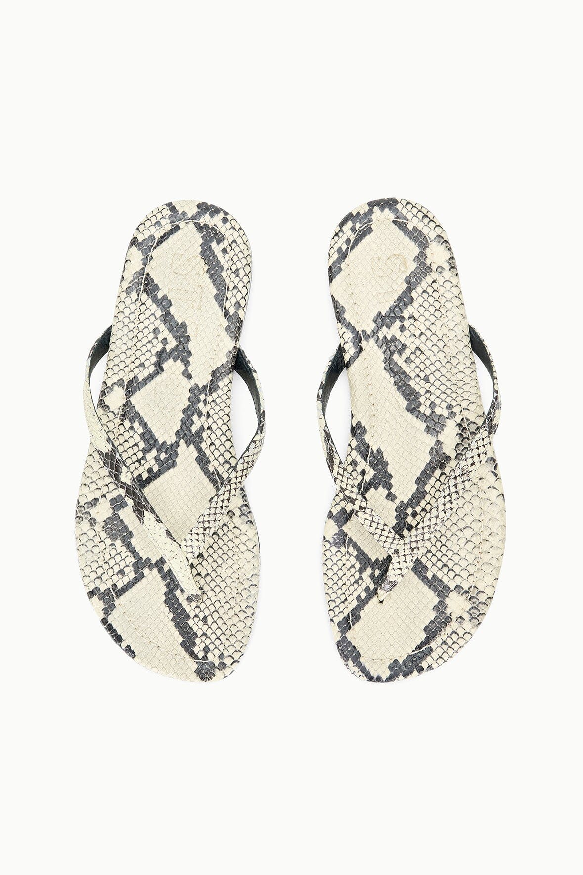 Freja Thong Sandal | White Snake