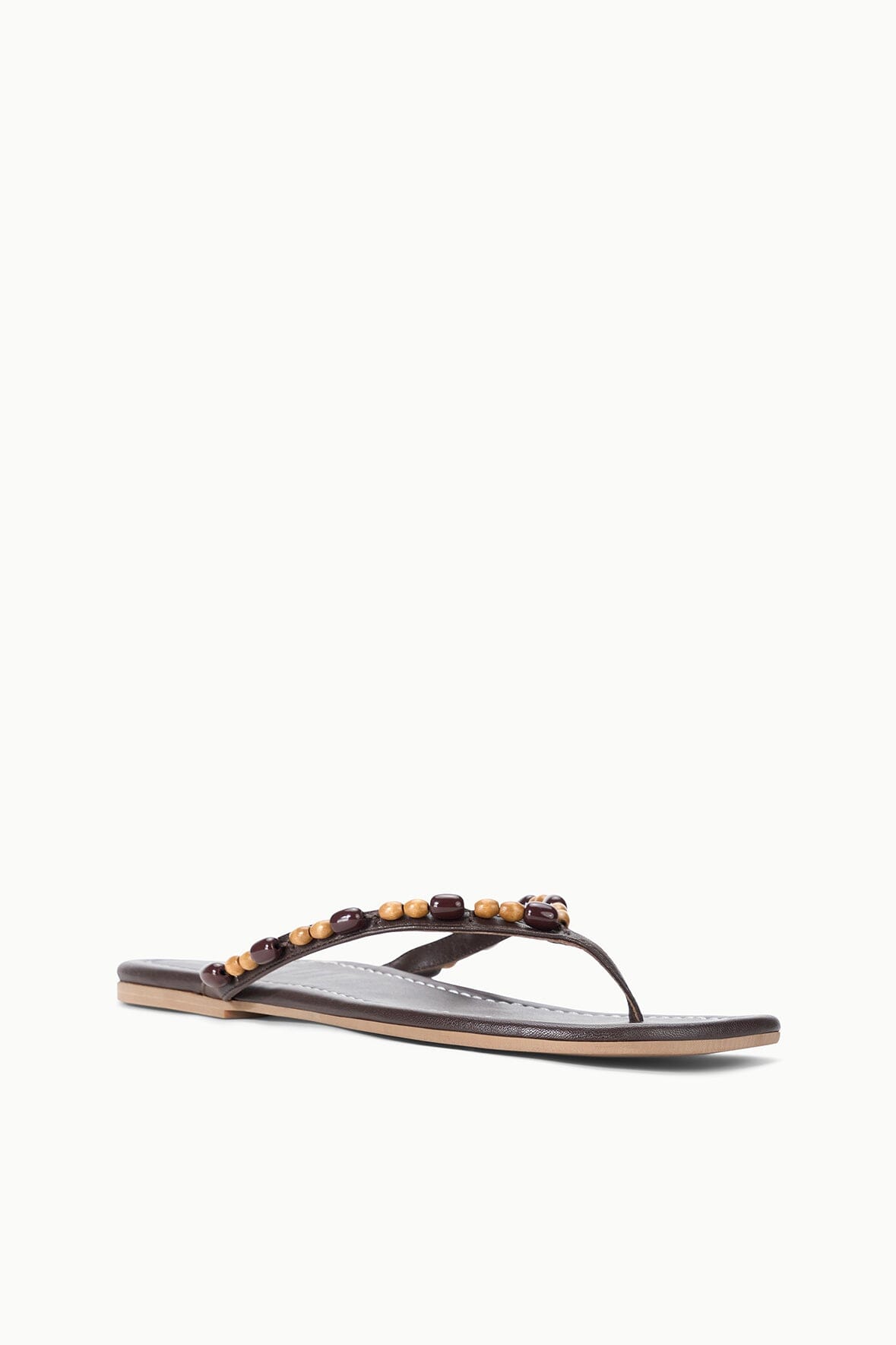 Freja Thong Sandal | Wood Beads