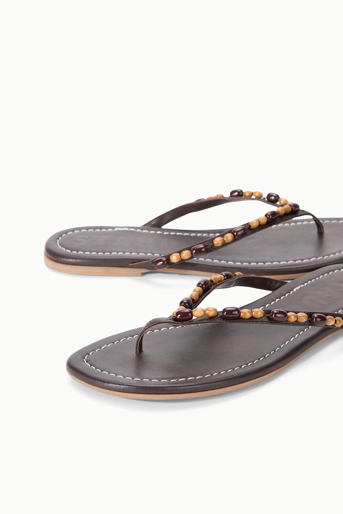 Freja Thong Sandal | Wood Beads