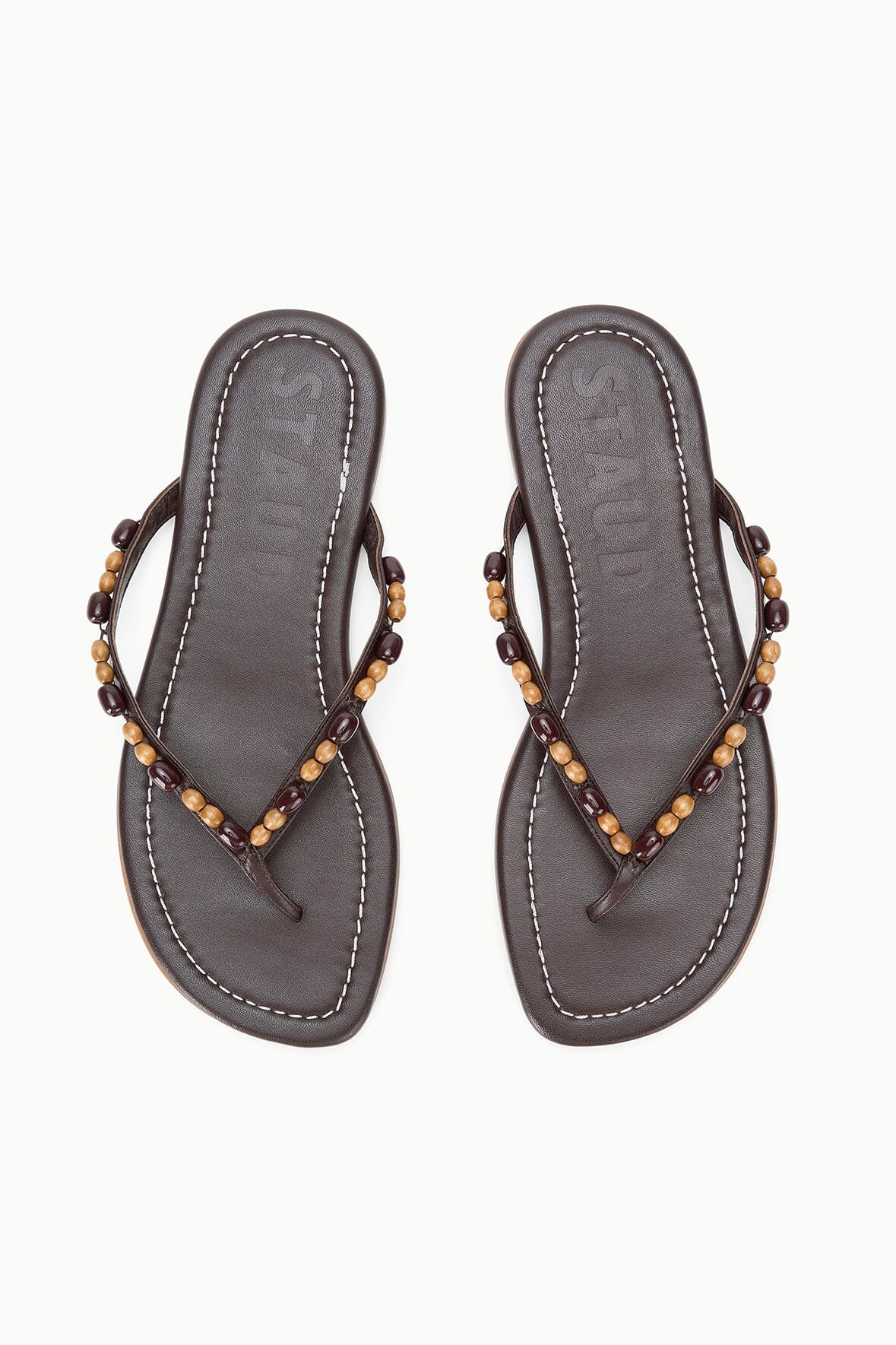 Freja Thong Sandal | Wood Beads
