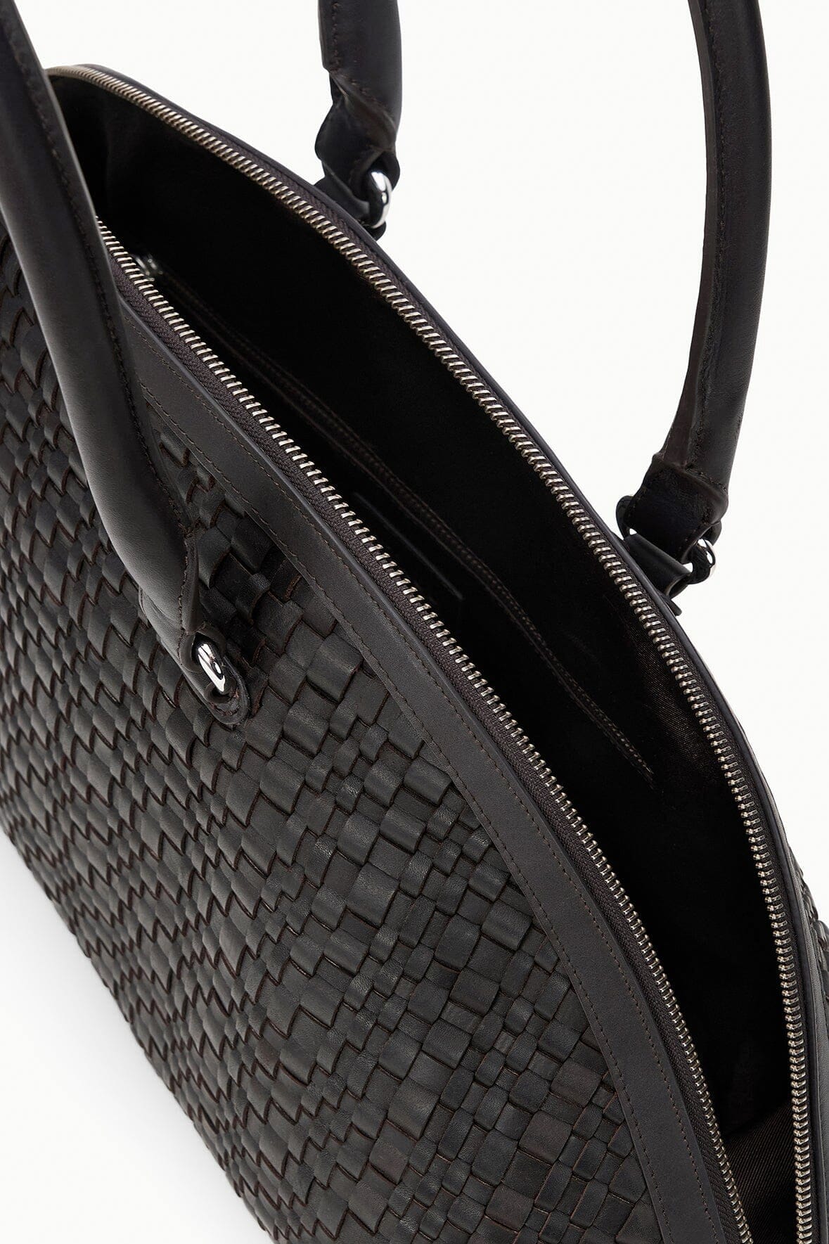 Hester Satchel | Espresso Woven Leather