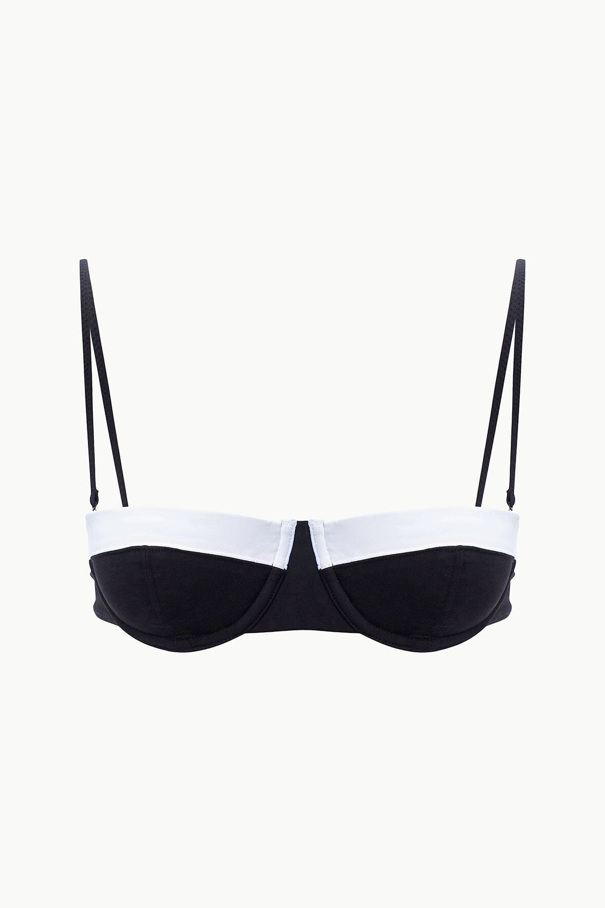 Jo Balconette Bikini Top | Black White