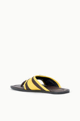 Kacey Thong Sandal | Espresso Lemon