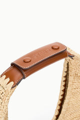 Large Raffia Moon Tote Bag | Great White