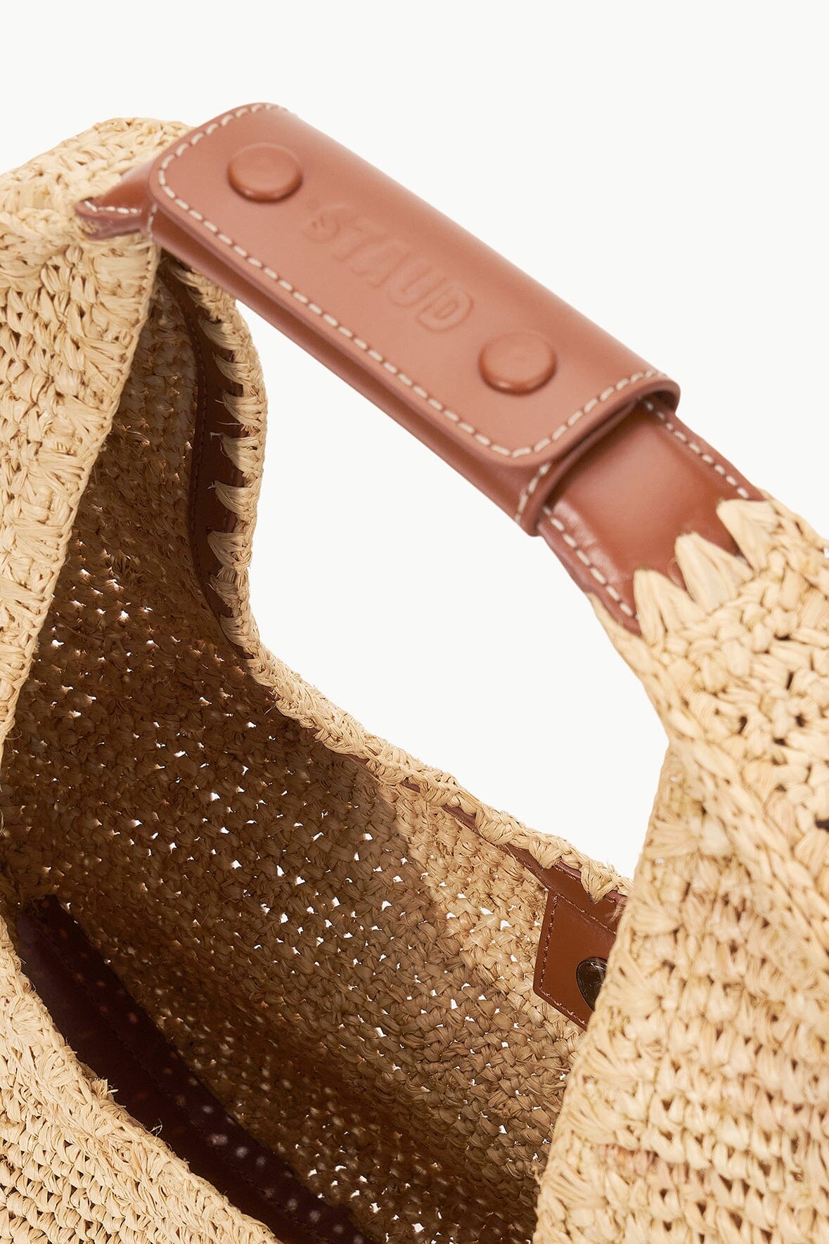 Large Raffia Moon Tote Bag | Natural Raffia