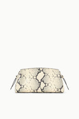 Maude Convertible Clutch | White Snake
