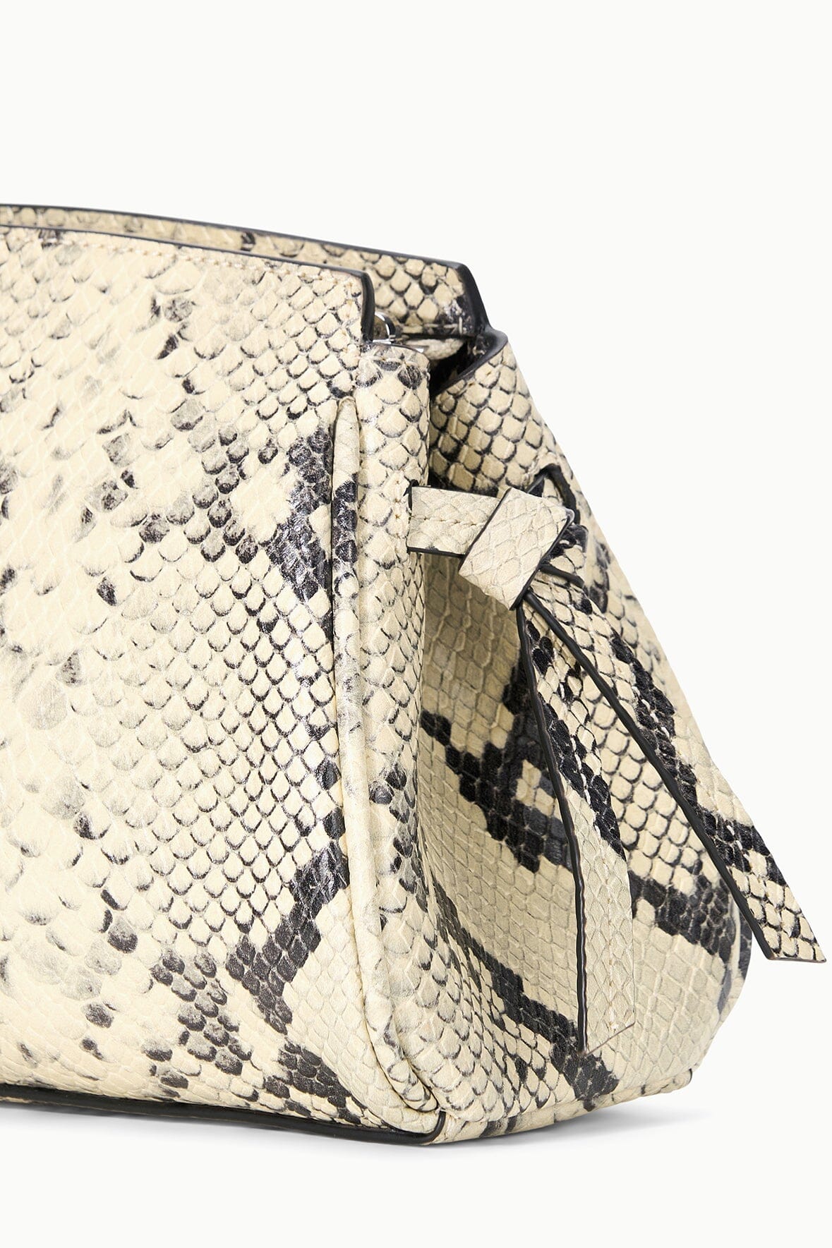 Maude Convertible Clutch | White Snake