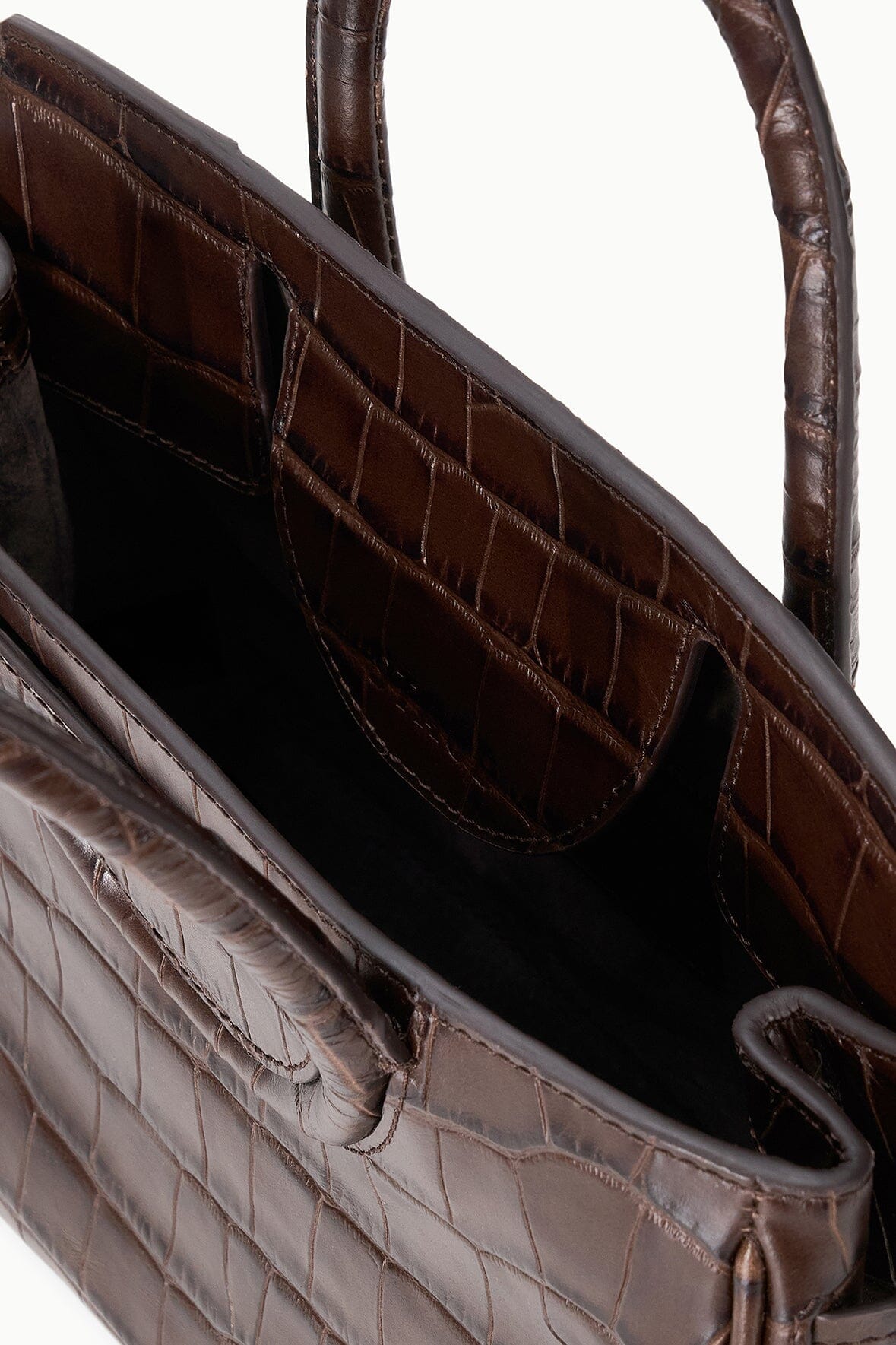 Maude Mini Carryall | Espresso Croco