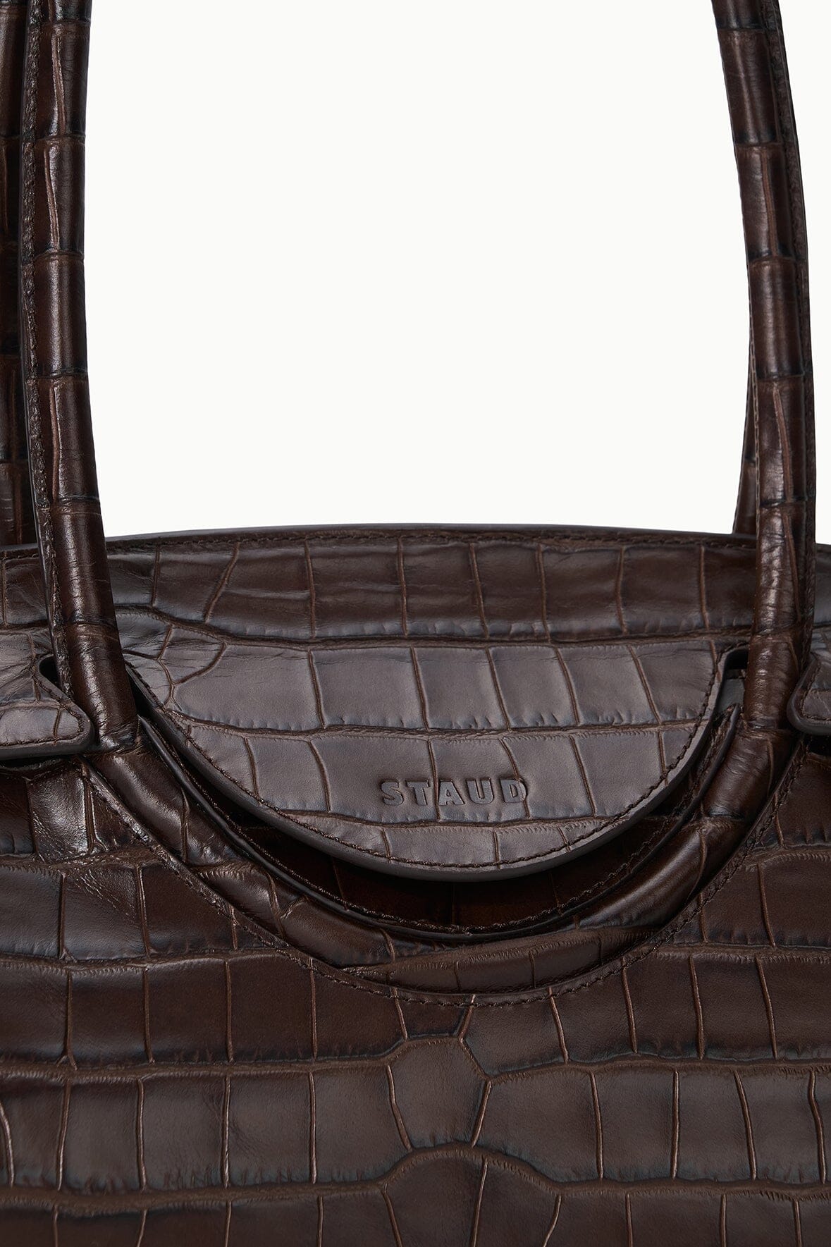 Maude Shoulder Bag | Espresso Croco
