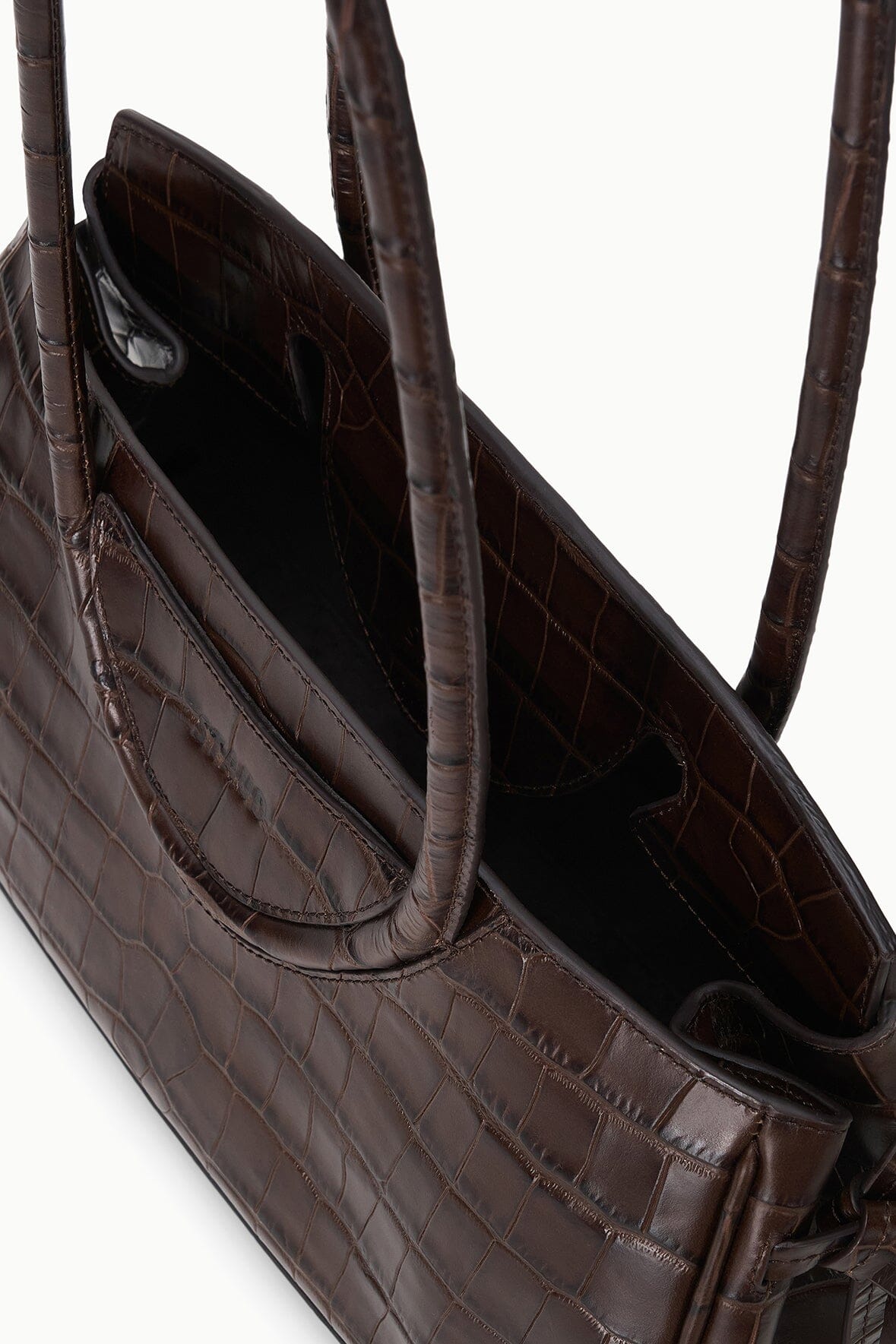 Maude Shoulder Bag | Espresso Croco