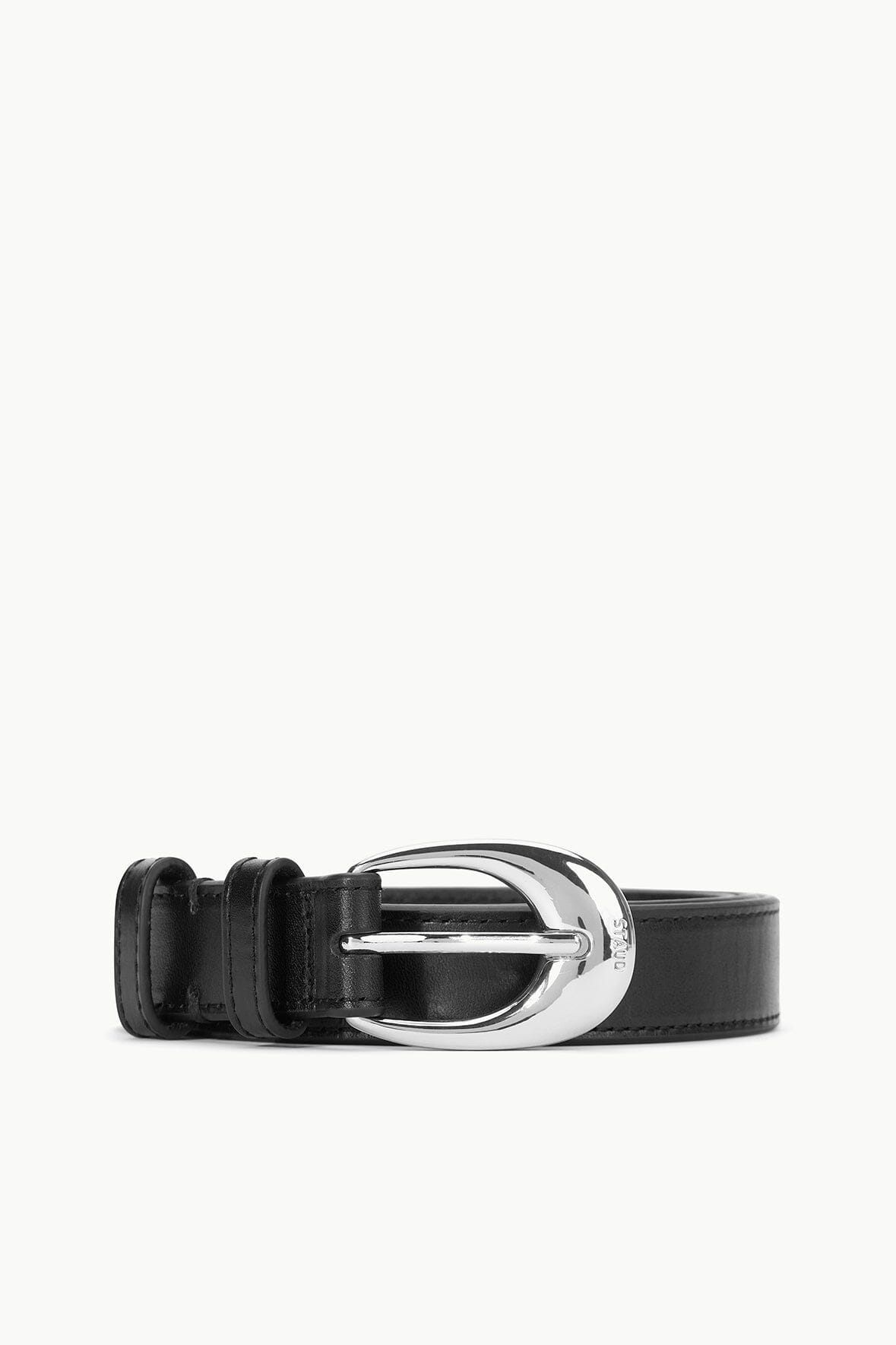 Moon Buckle Belt | Black Silver
