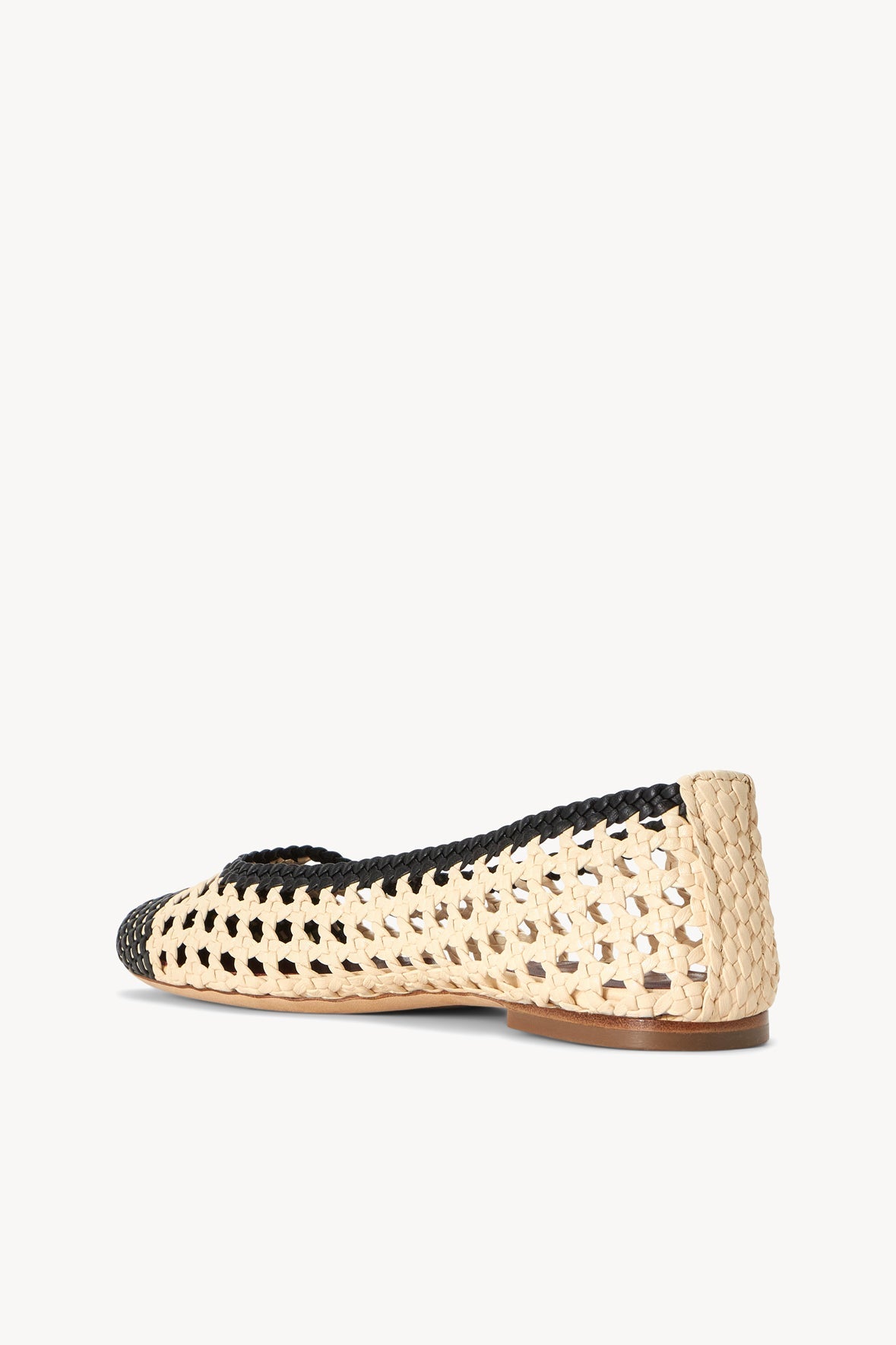 Nell Crochet Ballerina Sandal | Cream Black