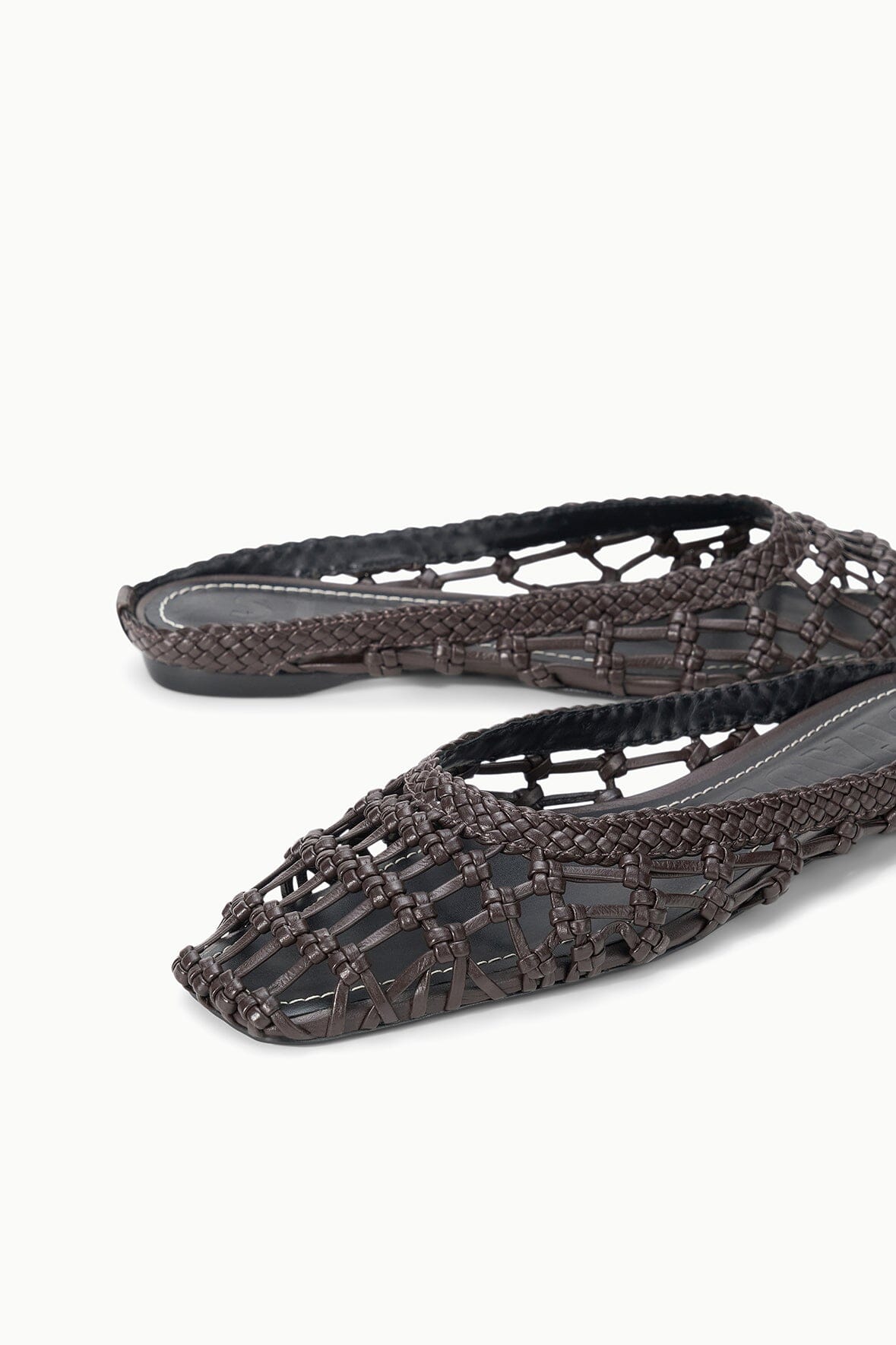 Otto Flat Mule | Espresso Knotted