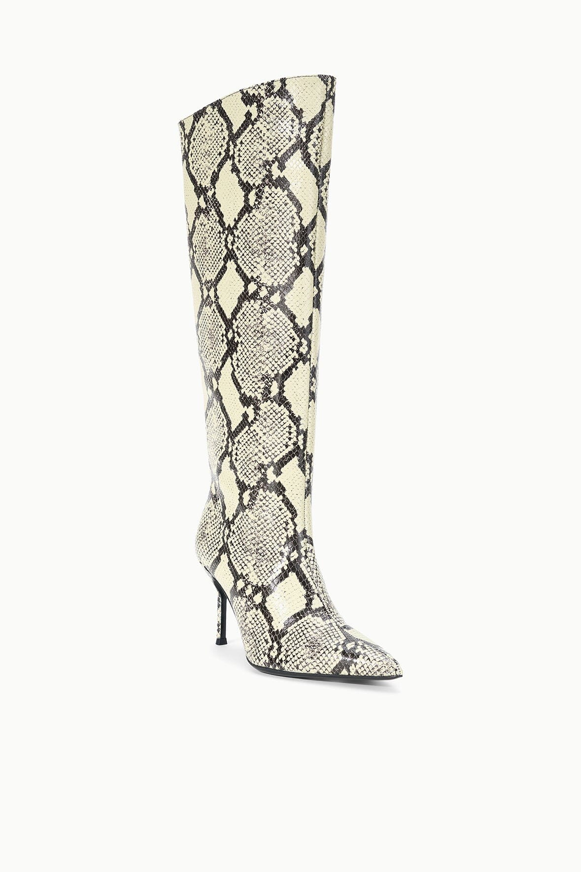 Sebastian High Heel Boot | White Snake