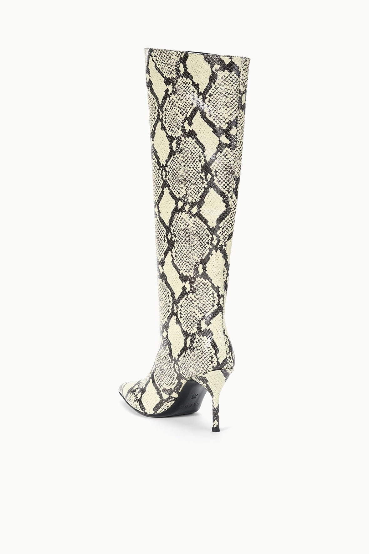 Sebastian High Heel Boot | White Snake
