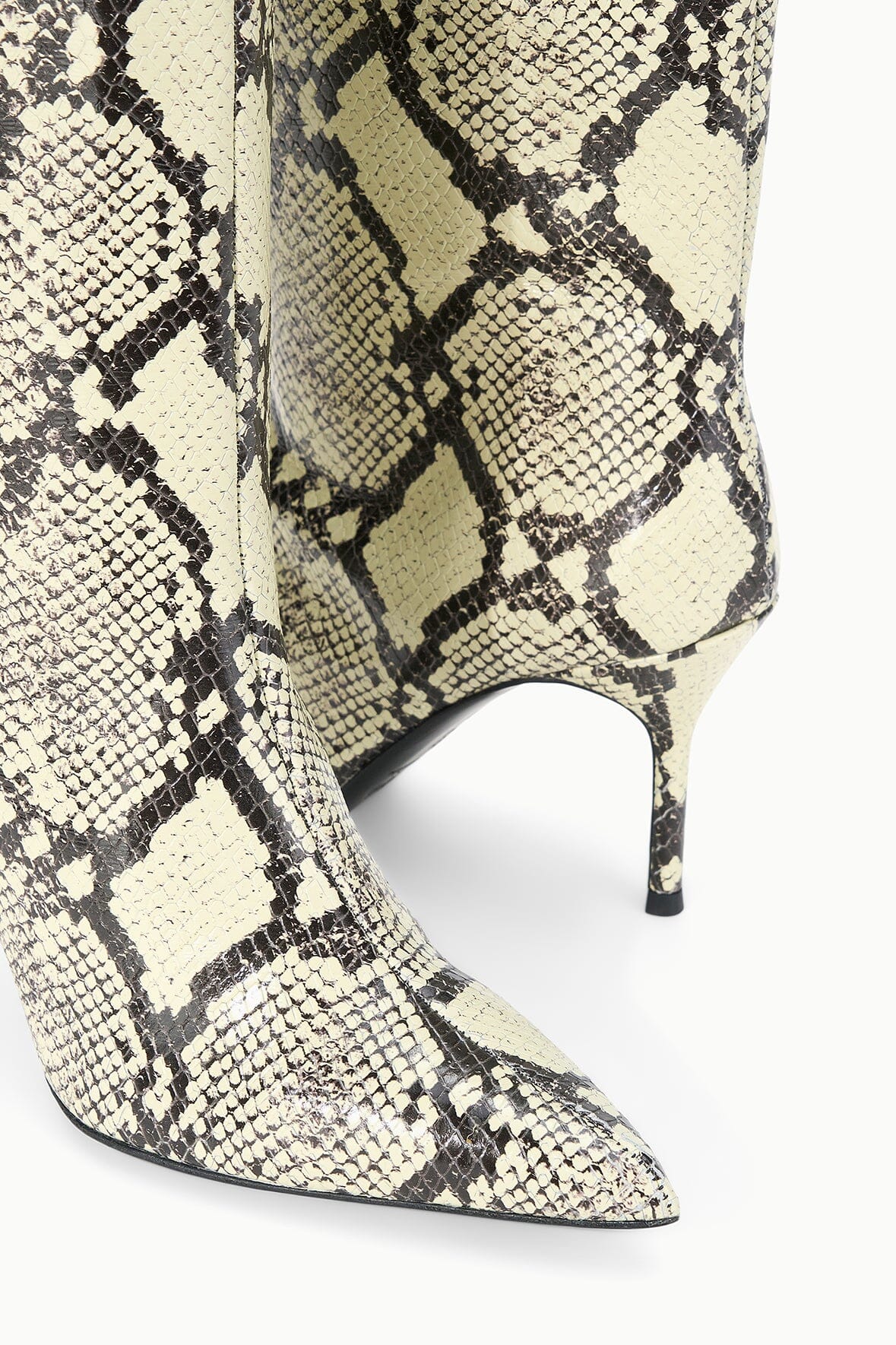 Sebastian High Heel Boot | White Snake