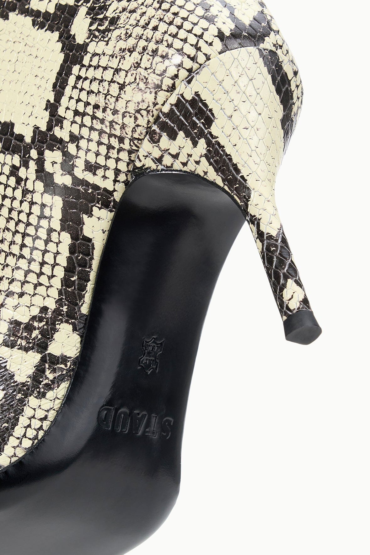 Sebastian High Heel Boot | White Snake