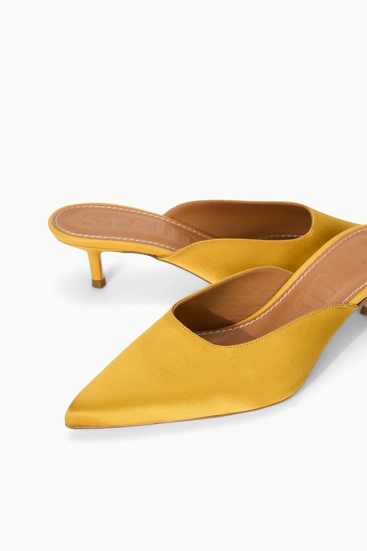 Sebastian Kitten Heel Mule | Goldenrod