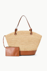 Squillo Raffia Tote | Natural Tan