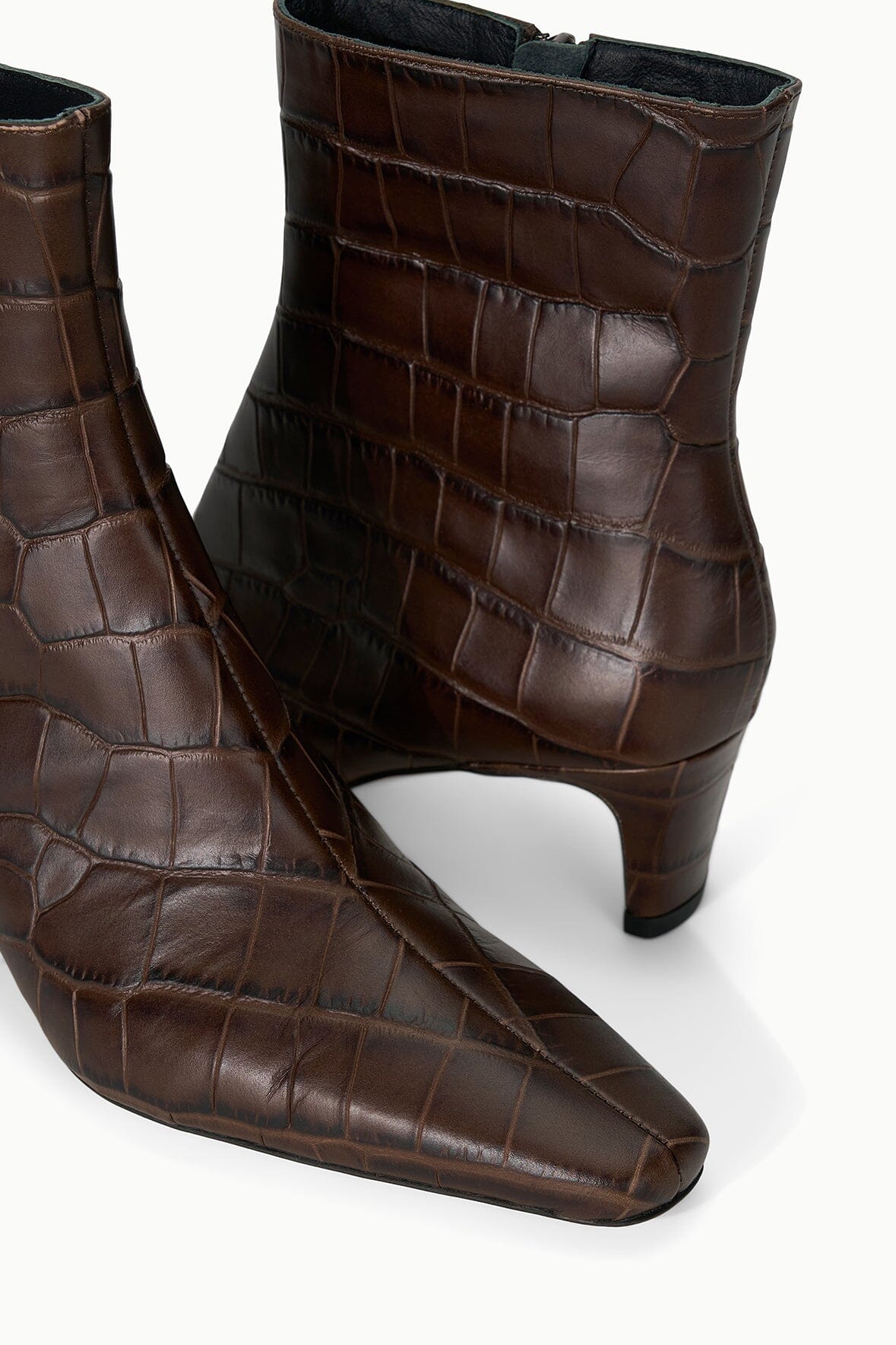Wally Ankle Boot | Espresso Croco