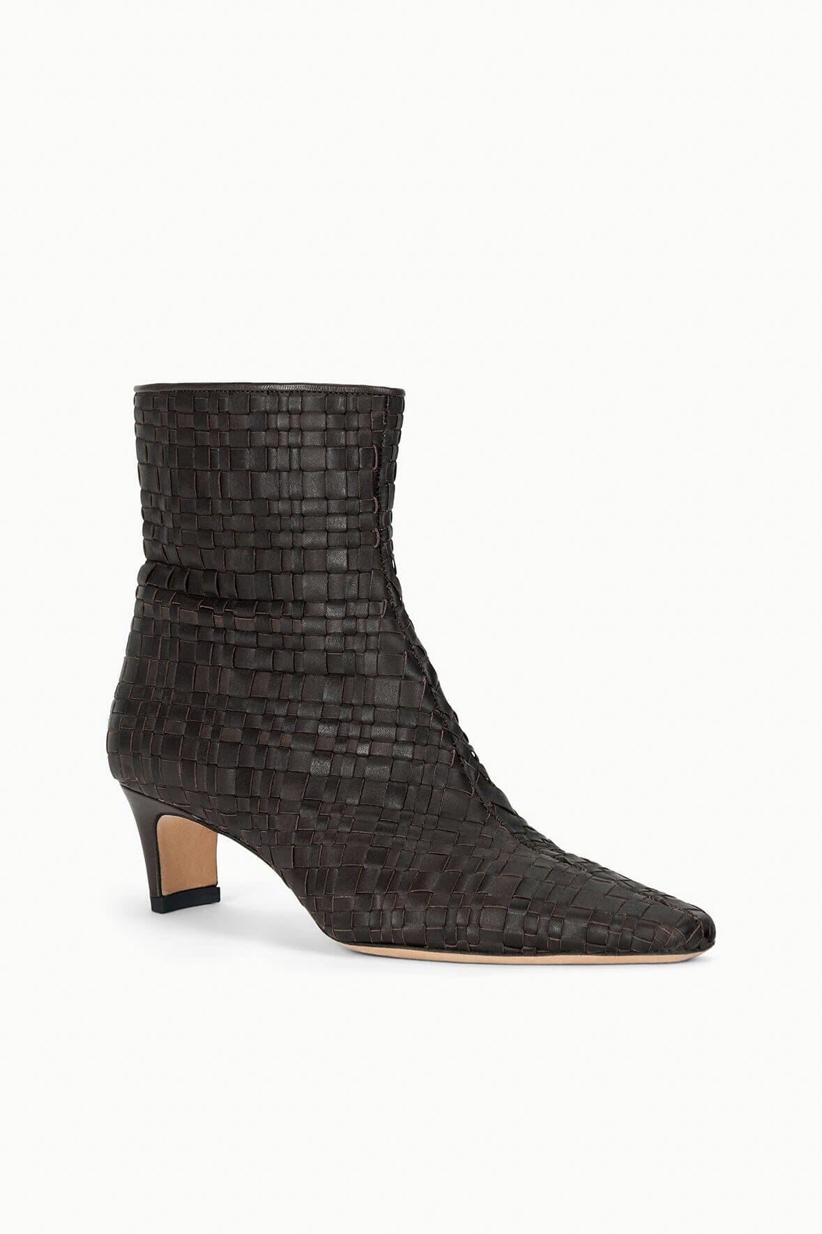 Wally Ankle Boot | Espresso Woven Leather