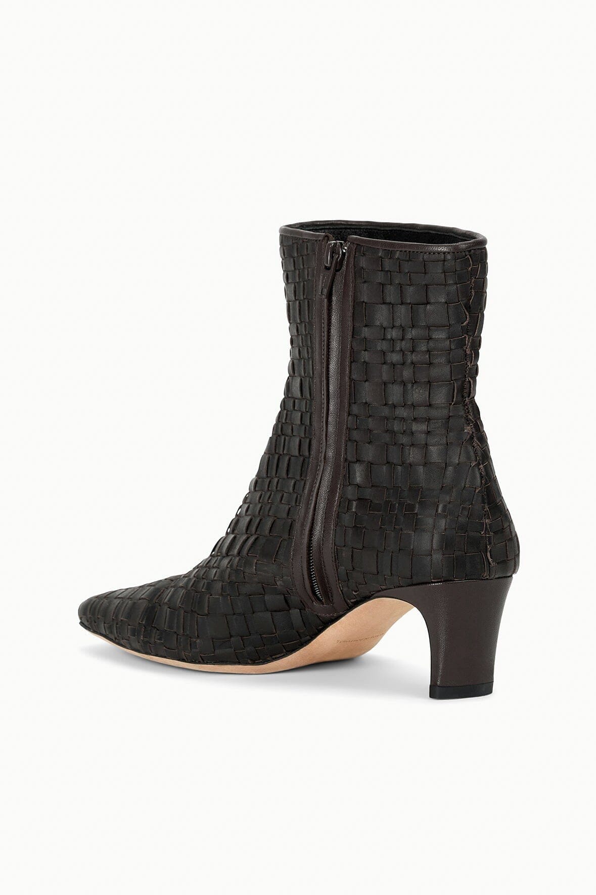 Wally Ankle Boot | Espresso Woven Leather