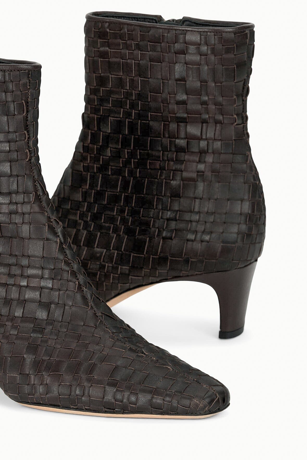 Wally Ankle Boot | Espresso Woven Leather