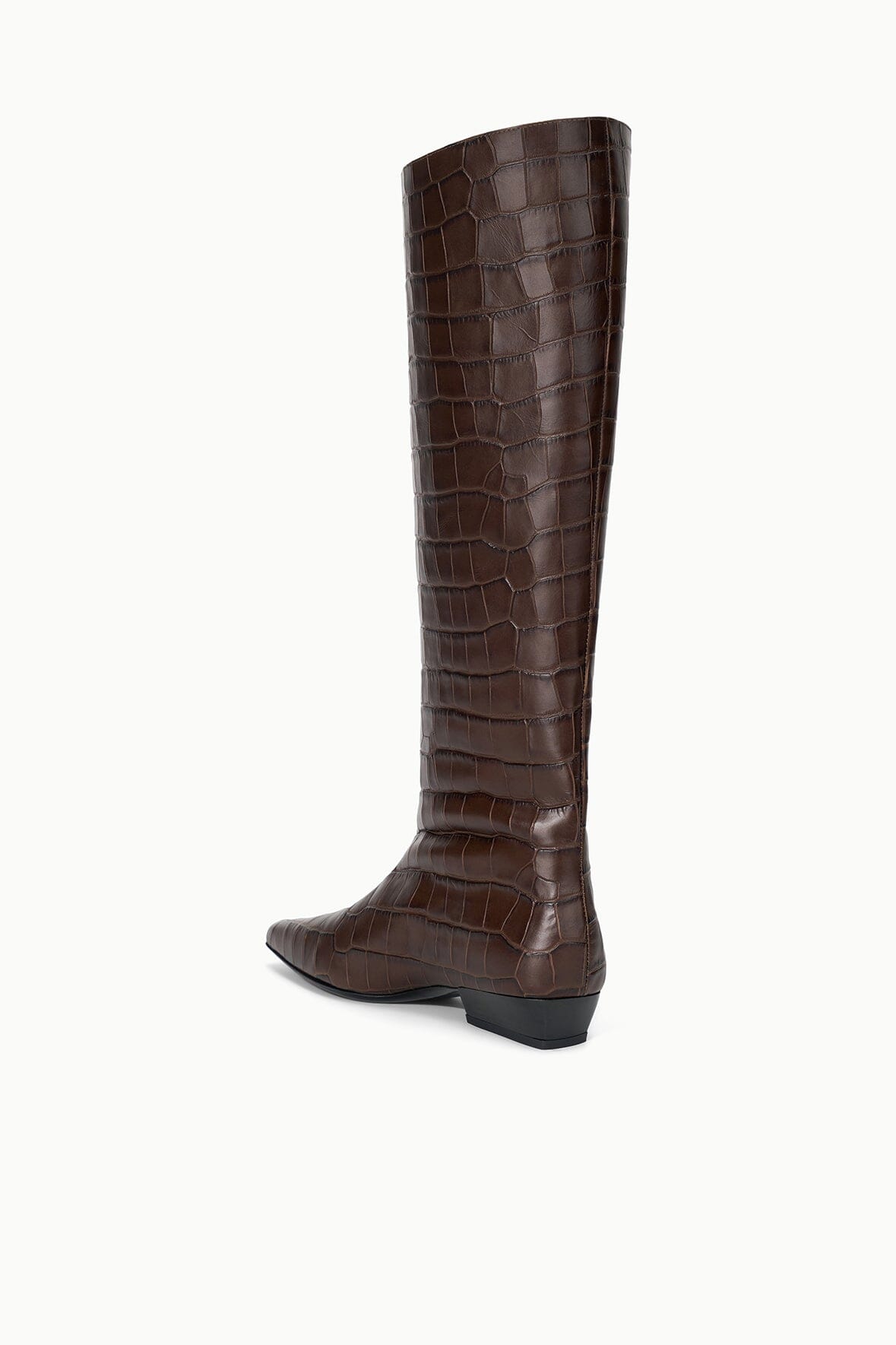 Wally Flat Boot | Espresso Croco