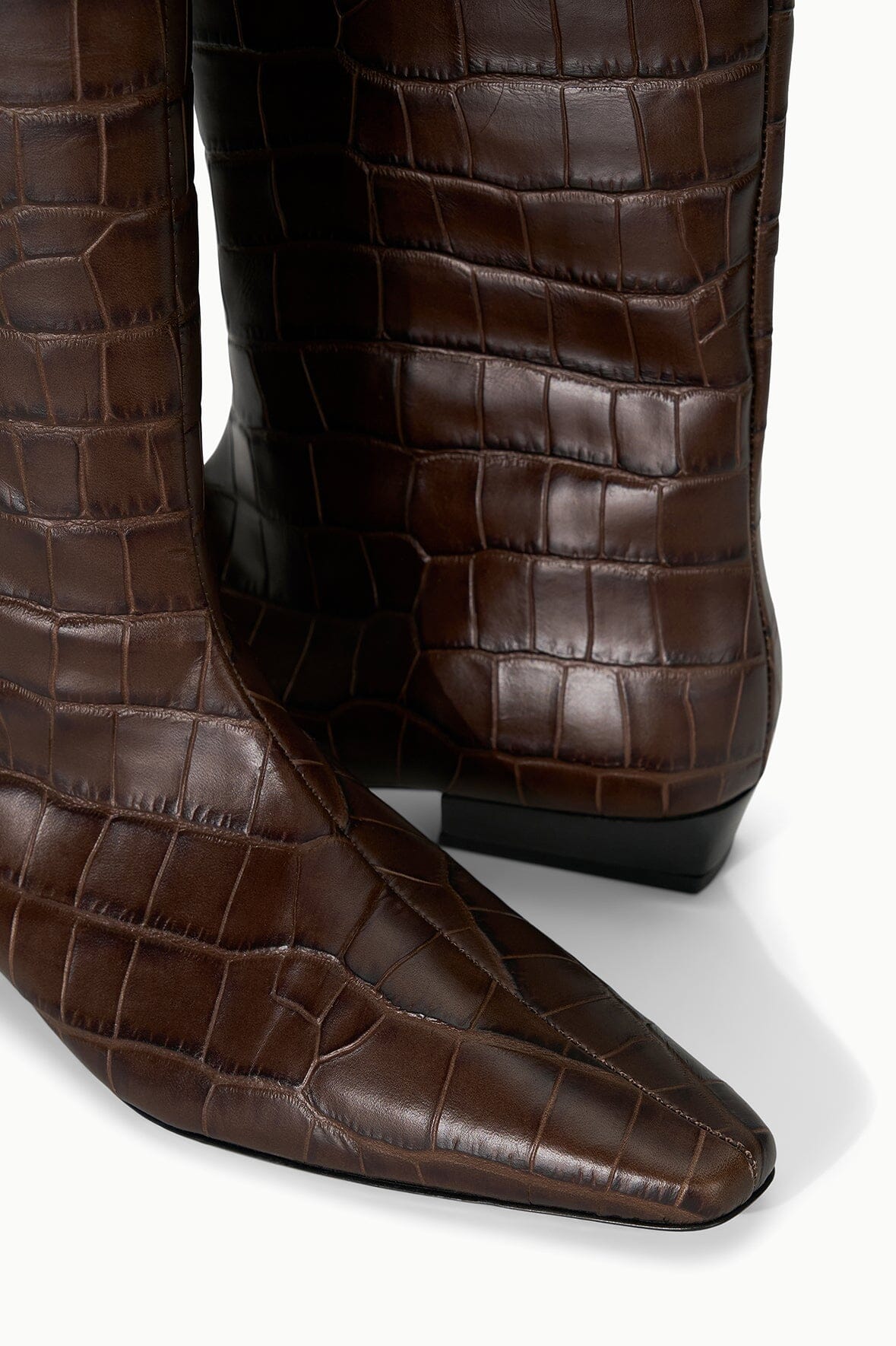 Wally Flat Boot | Espresso Croco