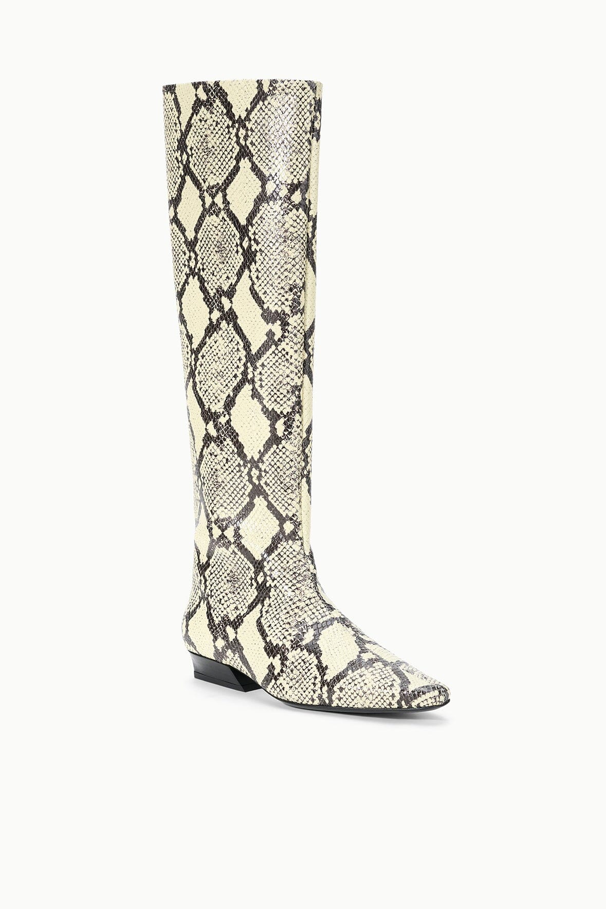 Wally Flat Boot | White Snake