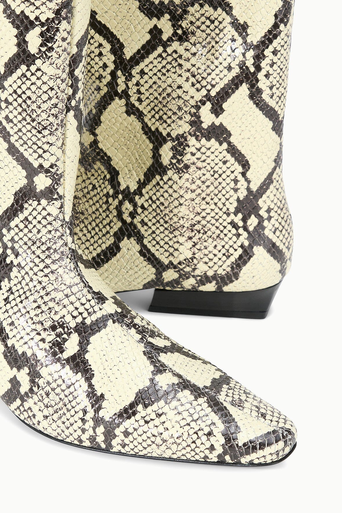 Wally Flat Boot | White Snake