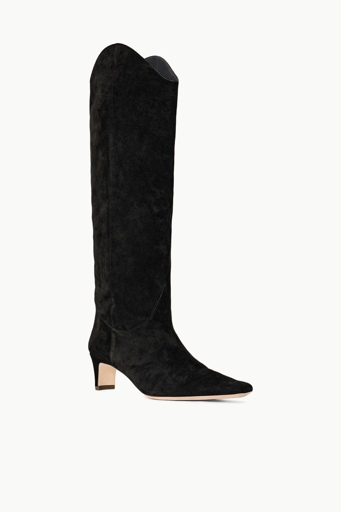 Western Wally Boot | Black Suede