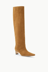 Wide Shaft Wally Boot | Tan Suede