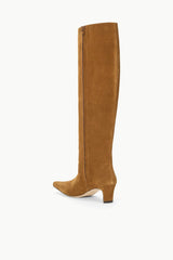 Wide Shaft Wally Boot | Tan Suede