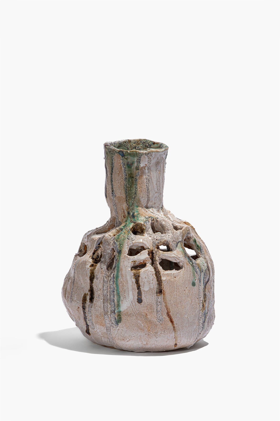 Lotus Vase | Grey Multi Glaze