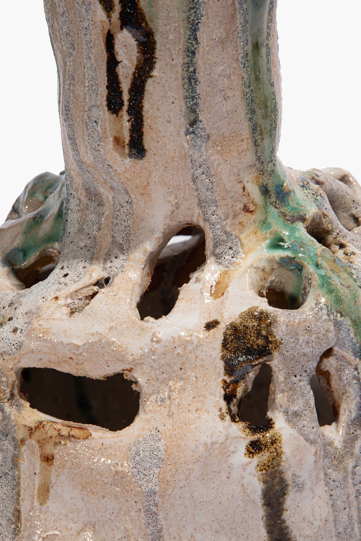 Lotus Vase | Grey Multi Glaze