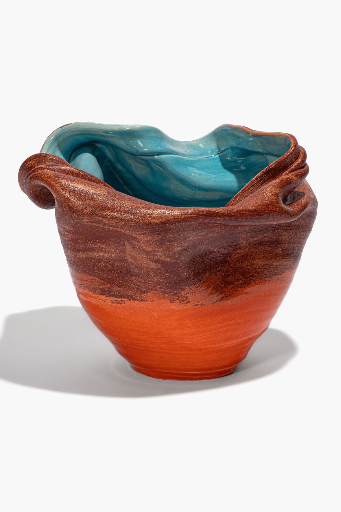 Sunken Vase | Red Multi Glaze